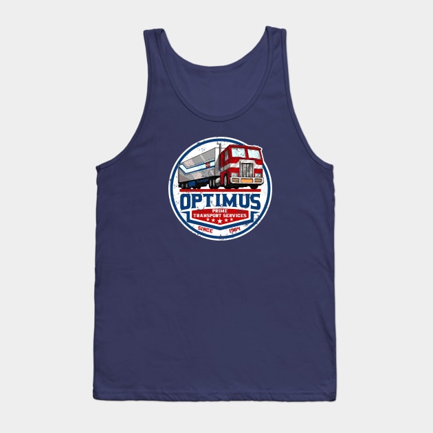 Optimus Prime Trucking Services Tank Top by Alema Art